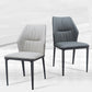 Chaise d'accélération simple moderne chaise à manger en faux cuir avec base en métal pour le salon
