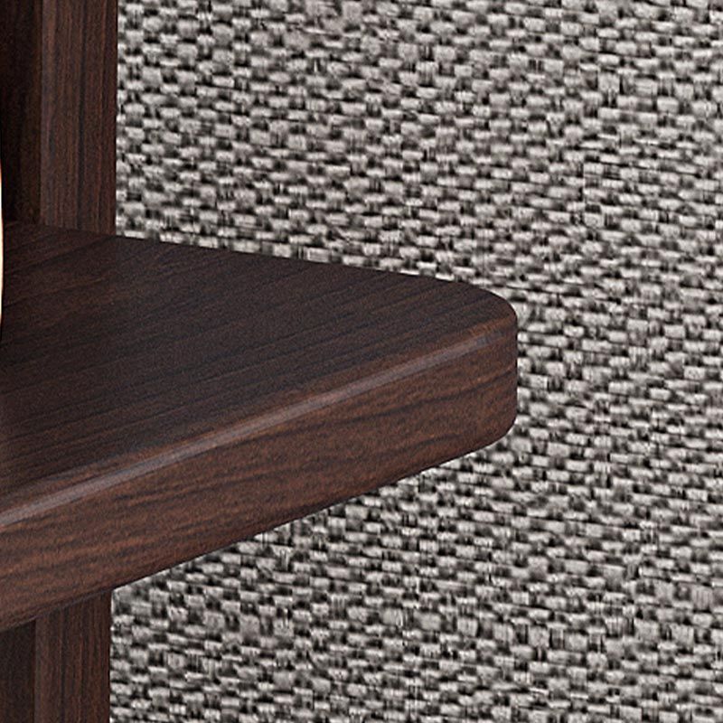 Armario de madera de vestuario de estilo moderno con espejo y estantes de almacenamiento