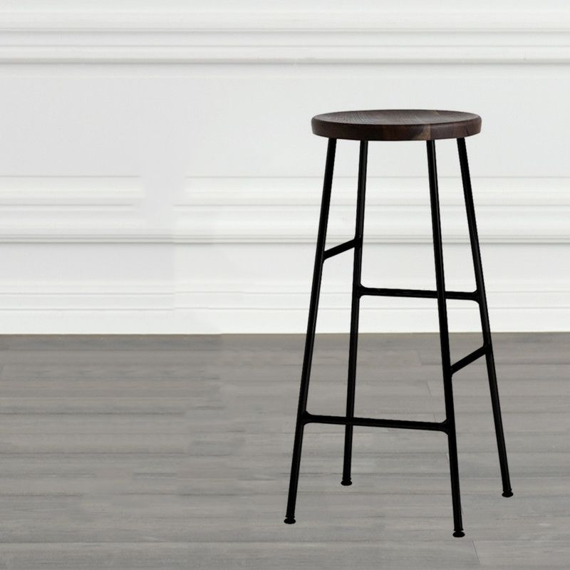 Modern Footrest Backless Barstool Matte Finish Oak Wood Coffee Shop Stool Clearhalo 'Bar Furniture' 'Bar Stools' 'bar_stools' 'furn' 'furn_bar_stools' 'Furniture' 'furniture_bar_stools' 'Kitchen & Dining Furniture' 1200x1200_01652c36-91d7-4263-9f24-a2c28de61b99