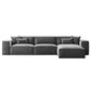 Square Arm Cushion Back Modern Velvet Living Room L-Shape Sofa Clearhalo 'furn' 'furn_sectionals' 'Furniture' 'furniture_sectionals' 'kitchen' 'kitchen_sectionals' 'Living Room Furniture' 'Sectionals' 1200x1200_0165d4cd-bacb-42e1-a9f9-5acaebb0022e