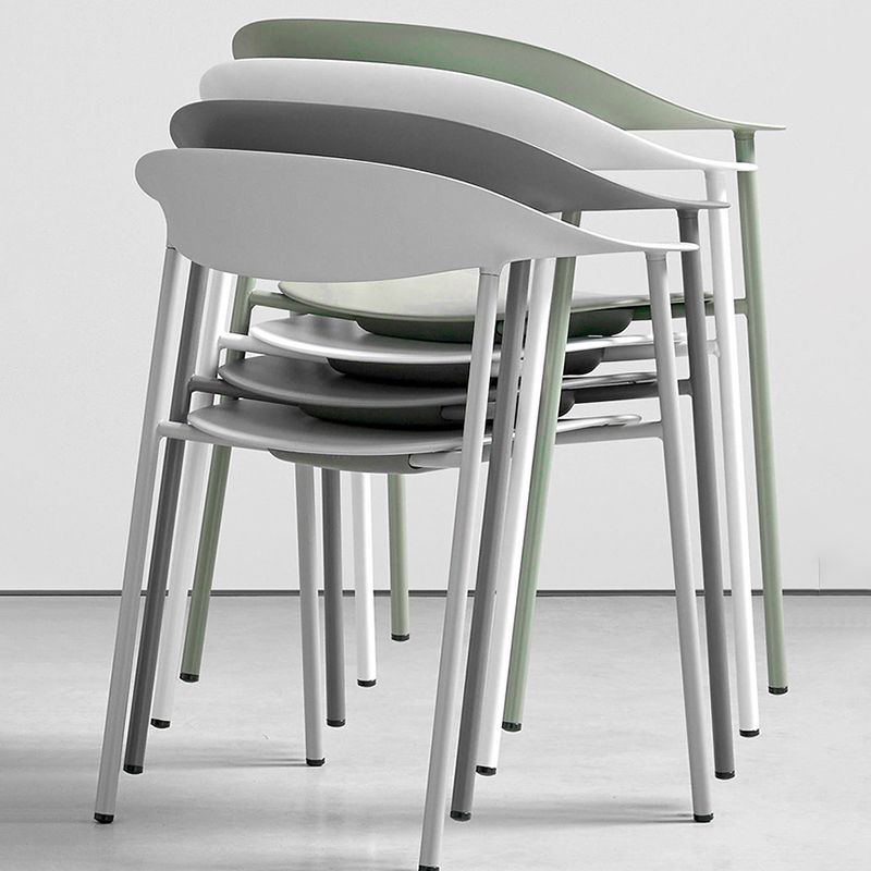 Modern Metal Dining Room Chair Stackable Dining Arm Chairs for Restaurant Clearhalo ' kitchen&dining_furn' 'Dining Chairs' 'Dining Tables & Seating' 'dining_chair' 'furn' 'furn_dining_chair' 'Furniture' 'furniture_dining_chair' 'Kitchen & Dining Furniture' 'kitchen' 1200x1200_0166ab91-b0c2-4ff2-8620-c9cd406595a5