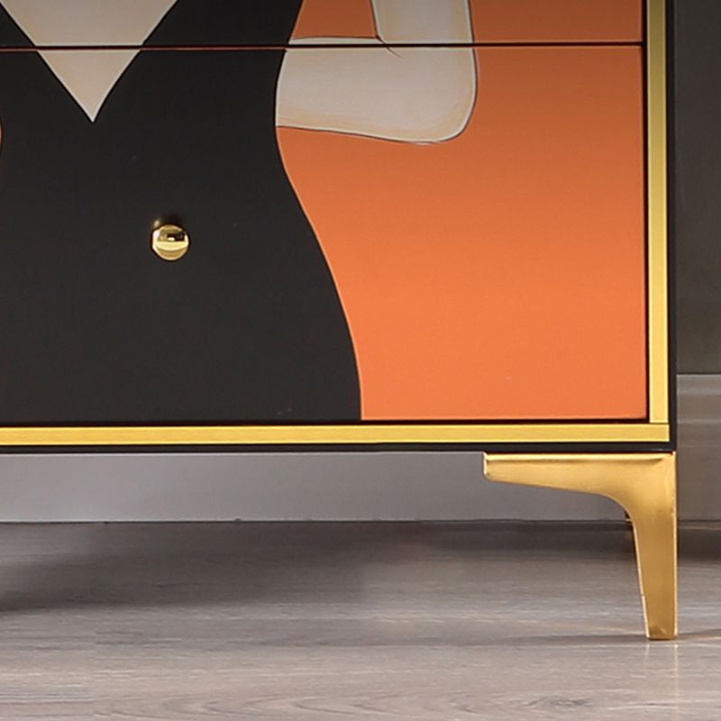 Classic Glam Vertical Lingerie Chest Wood Storage Chest with Drawers for Bedroom