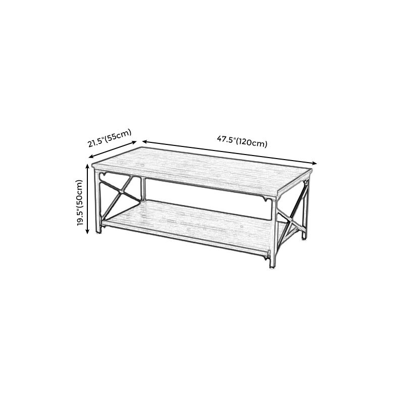 Rectangular Frame Cocktail Table Contemporary Coffee Table with Storage Clearhalo 'Coffee & Accent Tables' 'Coffee Tables' 'coffee_tables' 'furn' 'furn_coffee_tables' 'Furniture' 'furniture_coffee_tables' 'Living Room Furniture' 1200x1200_01672e8c-c262-4864-950f-c18d3e916809