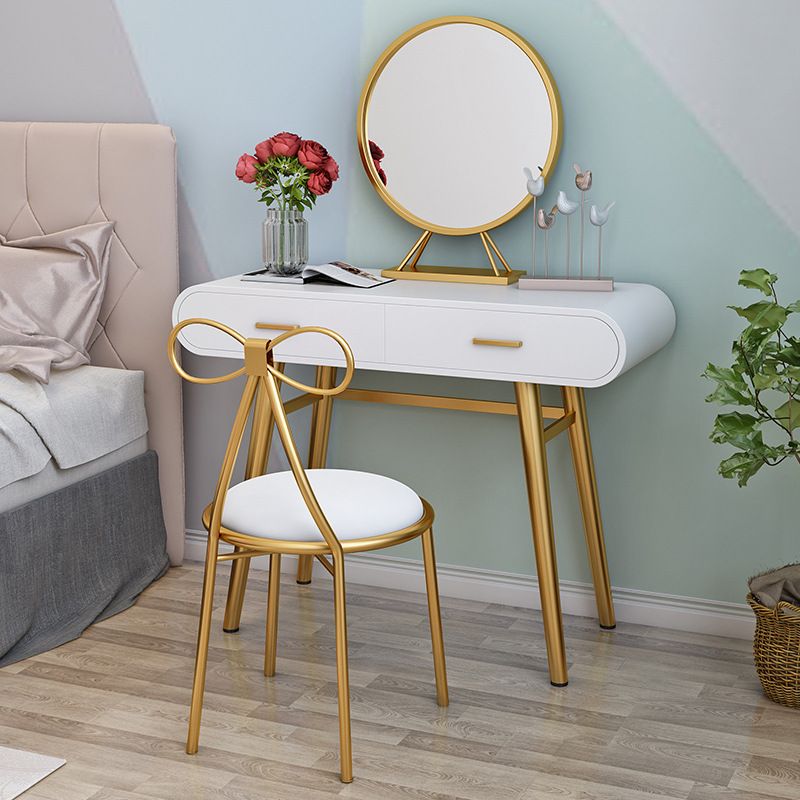 Weißgold -Make -up -Theke mit Schubladen Glama -Waschtisch, 15,74 "breit