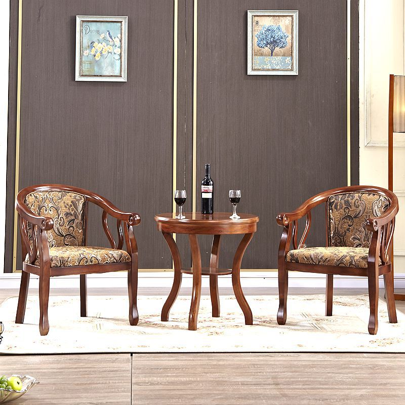 Modern Simple Arm Chair Wooden Base Upholstered Guest Chair for Dining Room Clearhalo 'Dining Chairs' 'Dining Tables & Seating' 'dining_chair' 'furn' 'furn_dining_chair' 'Furniture' 'Kitchen & Dining Furniture' 1200x1200_016842e0-0d22-4733-ab97-e03f6be685a1