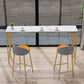 Glam Iron Bar Dining Table with Stone Top Indoor Bistro Table Fixed Table Clearhalo 'Bar Furniture' 'Bar Tables' 'bar_tables' 'furn' 'furn_bar_tables' 'Furniture' 'furniture_bar_tables' 'Kitchen & Dining Furniture' 1200x1200_016ab007-9915-44cd-83ec-0e14e948aa94