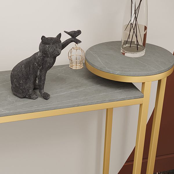 Glam Oval Console Accent Table Antique Finish Console Sofa Table