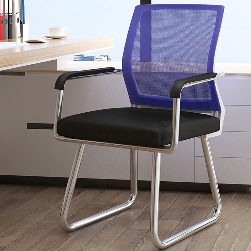 Metal Base Contemporary Arm Office Chair Mid-Back Conference Chair Clearhalo 'furn' 'furn_office_chair' 'Furniture' 'Office Chairs' 'Office Furniture' 'office_chair' 1200x1200_016d9116-a5d3-4aa7-bc99-9b49d9ab1f4d