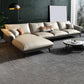 Leather Sponge Padded Seat with Pillow Back Sectional White/orange/green/grey Sofa