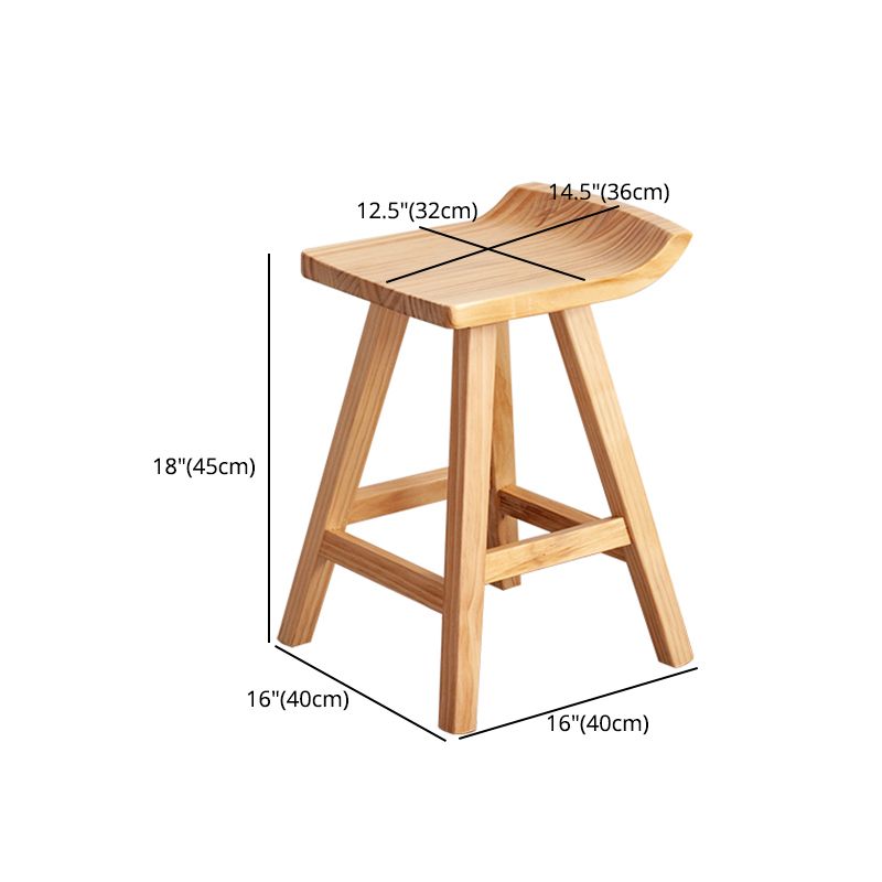 Contemporary Solid Wood Folding Bar Stool Indoor Barstool with Wood Seat and Footrest Clearhalo 'Bar Furniture' 'Bar Stools' 'bar_stools' 'furn' 'furn_bar_stools' 'furniture_bar_stools' 'Kitchen & Dining Furniture' 'kitchen&dining_furn' 'kitchen' 'kitchen_furn' Furniture' 1200x1200_016fccf1-b438-47d3-9aa5-ec9bedbcba8e
