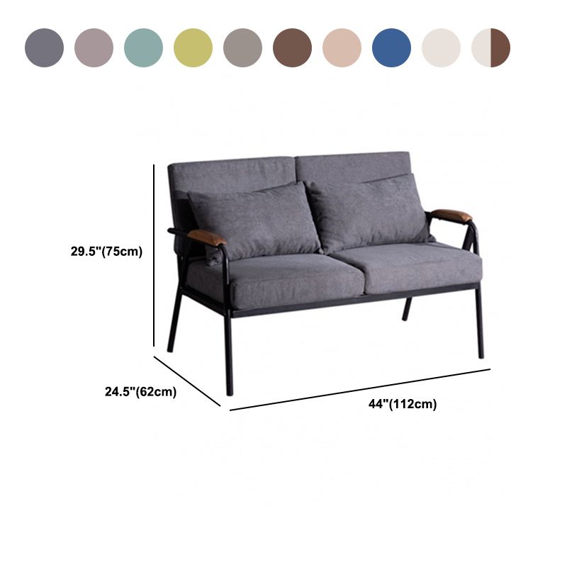 2-Sitzer-Sofa-Quadratarm 29,53 "hoch mit schwarzem Rahmen für Wohnzimmer