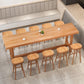 Solid Wood Trestle Cocktail Bar Table Modern Footrest Pub Height Dining Table in Natural Clearhalo 'Bar Furniture' 'Bar Tables' 'bar_tables' 'furn' 'furn_bar_tables' 'Furniture' 'Kitchen & Dining Furniture' 1200x1200_0170fd5a-ffb5-440c-ada7-7f148445fe2a