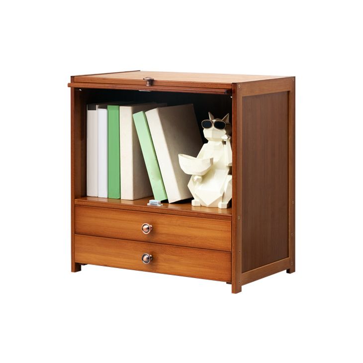 Brown Shelf Bookcase with Doors Standard Bookcase for Office