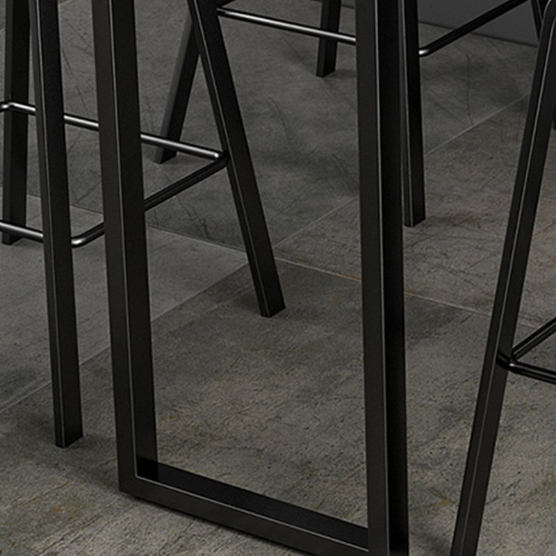 Table de pub à comptoir en pierre intérieure Rectangle Table à manger du bar industriel