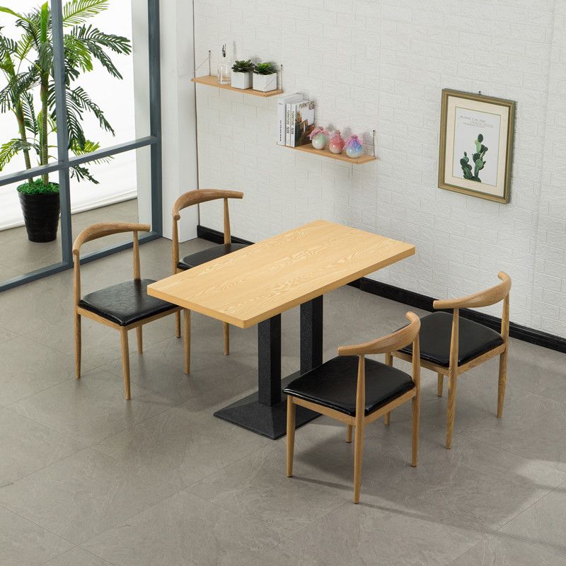 MDF 5 Pcs Modern Dining Room Set with Cow Horn Chairs Standard Height Dinette Set Clearhalo 'Dining Room Sets' 'Dining Tables & Seating' 'dining_room_set' 'furn' 'furn_dining_room_set' 'Furniture' 'furniture_dining_room_set' 'Kitchen & Dining Furniture' 'kitchen&dining_furn' 'kitchen' 1200x1200_0176d05a-b76d-4662-abfa-5585df881230