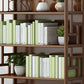 Closed Back Standard Bookshelf Engineered Wood Bookcase with Rectangular Shelves