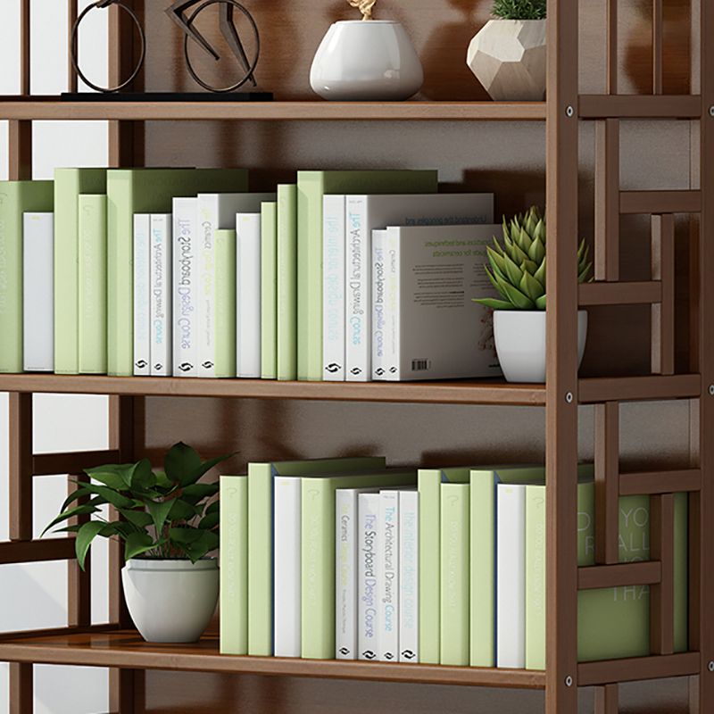 Closed Back Standard Bookshelf Engineered Wood Bookcase with Rectangular Shelves