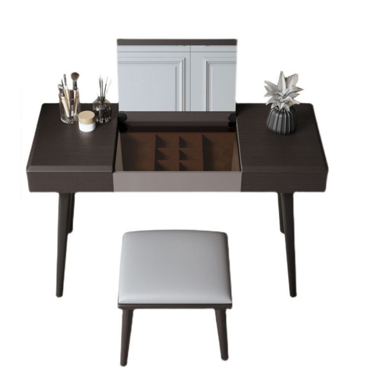 Consejo contemporáneo de tocador de maquillaje de dormitorio tocador de tocador de vidrio con cajón