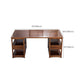 Contemporary Wood Office Desk Rectangular Shape Task Desk with 2 Drawers for Home Clearhalo 'furn' 'furn_office_desk' 'Furniture' 'Office Desks' 'Office Furniture' 'office_desk' 1200x1200_017b1942-051a-4fee-89d7-be7bf0637905
