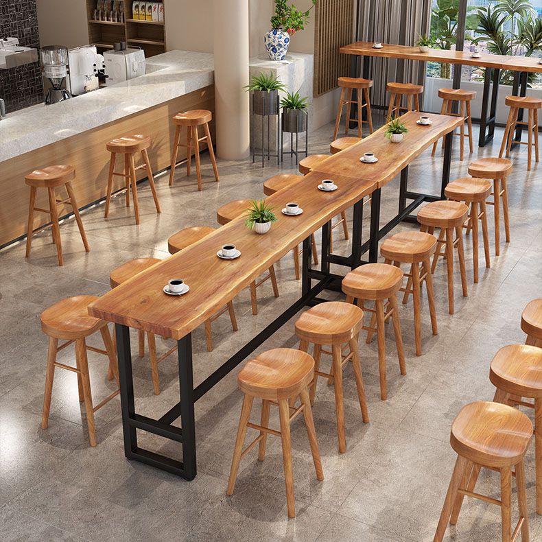 Modern 1/9 Pieces Bar Table Set Rectangle Pine Wood Counter Table with Stools for Balcony Clearhalo 'Bar Furniture' 'furn' 'furn_home_bar_bar_sets' 'Furniture' 'Home Bars & Bar Sets' 'home_bar_bar_sets' 'Kitchen & Dining Furniture' 1200x1200_017b4ca8-7463-4a66-8a11-a3d0aa245cee