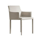 Minimalist Solid Back Chair for Home Use Leather Dining Side Chair