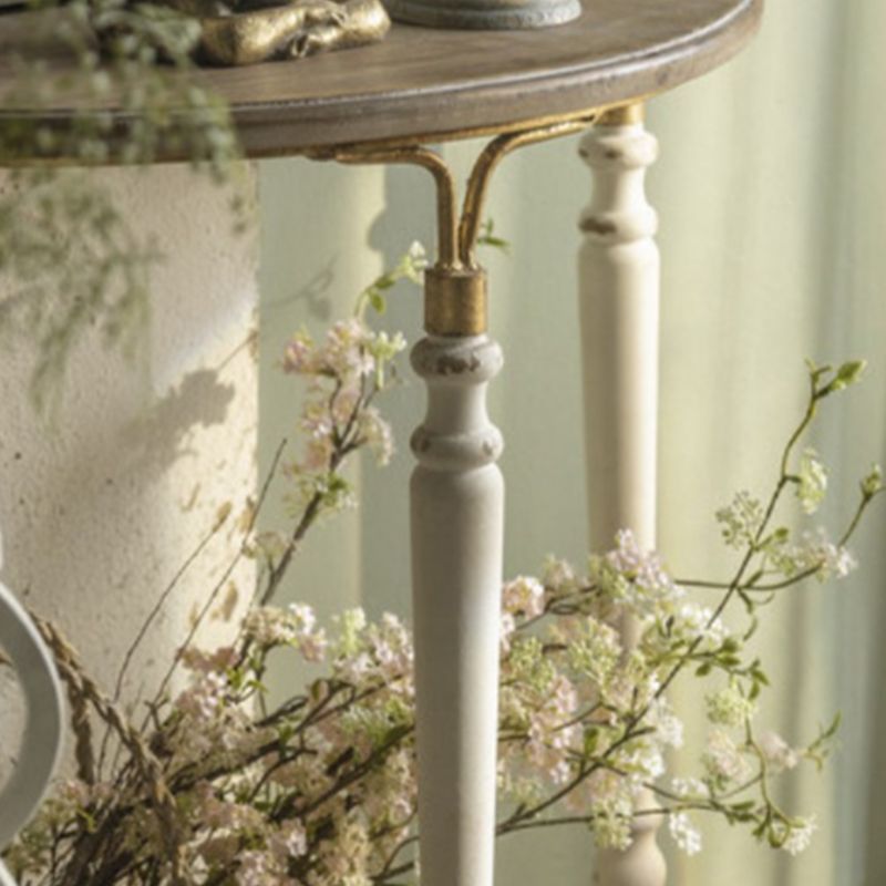 Half Moon Shape Contemporary Console Table White Wood Console Sofa Table