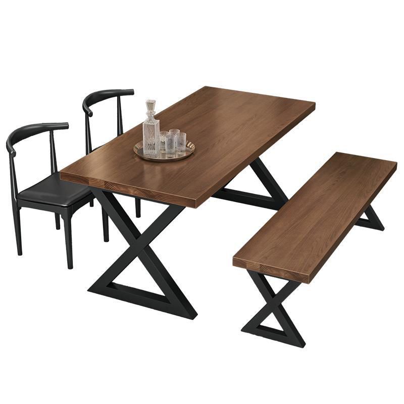 Industrial Dinner Room Dining Table Kitchen Pine Solid Wood Dining Table Clearhalo 'Dining Tables & Seating' 'Dining Tables' 'dining_table' 'furn' 'furn_dining_table' 'Furniture' 'Kitchen & Dining Furniture' 1200x1200_017f775a-639c-4b8d-996b-1ba29d206d6a