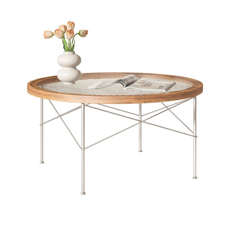 15"H Tropical Coffee Table Glass 4 Legs Coffee Cocktail Table Clearhalo 'Coffee & Accent Tables' 'Coffee Tables' 'coffee_tables' 'furn' 'furn_coffee_tables' 'Furniture' 'Living Room Furniture' 1200x1200_018006ae-7bca-4ac2-92c3-d8ad98c27b8d
