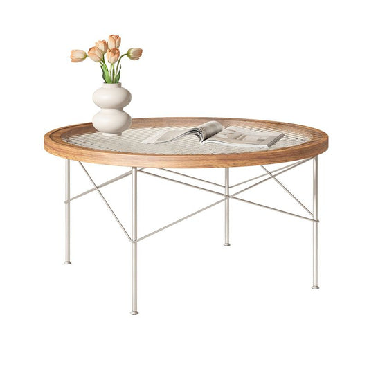 15"H Tropical Coffee Table Glass 4 Legs Coffee Cocktail Table Clearhalo 'Coffee & Accent Tables' 'Coffee Tables' 'coffee_tables' 'furn' 'furn_coffee_tables' 'Furniture' 'Living Room Furniture' 1200x1200_018006ae-7bca-4ac2-92c3-d8ad98c27b8d