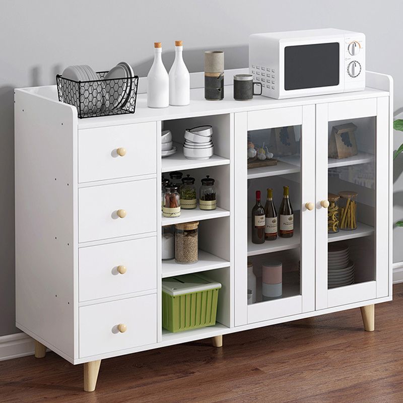 Porta di vetro Sideboard contemporanea ingegnerizzato in legno per la cucina