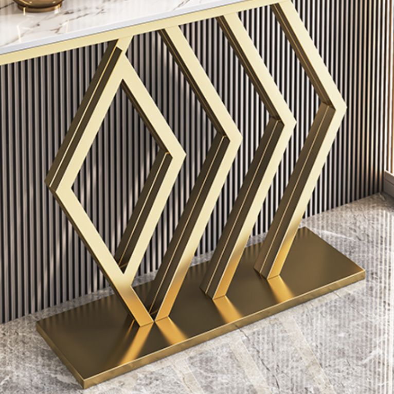 Tavolo di accento resistente ai graffi con tavolo piedistallo di ferro e top in pietra