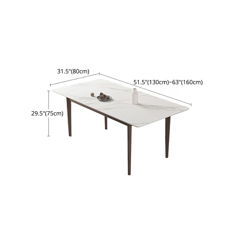Extendable Sintered Stone Top Dining Set Rectangle 1/4/5/7 Pieces Dining Room Table Set Clearhalo 'Dining Room Sets' 'Dining Tables & Seating' 'dining_room_set' 'furn' 'furn_dining_room_set' 'Furniture' 'furniture_dining_room_set' 'Kitchen & Dining Furniture' 1200x1200_0180b9ac-1508-495c-8a3a-59d67c736a71