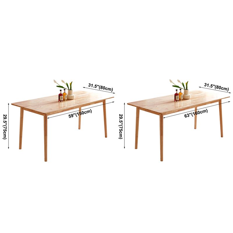 Rectangle Wood Color Dining Table Solid Wood Table Contemporary with 4 Legs Clearhalo ' dining_table' 'Dining Tables & Seating' 'Dining Tables' 'furn' 'furn_dining_table' 'Furniture' 'furniture_dining_table' 'Kitchen & Dining Furniture' 'kitchen&dining_furn' 'kitchen' 'kitchen_dining_table' 1200x1200_018158fa-c077-4601-b53d-61e0975f5386