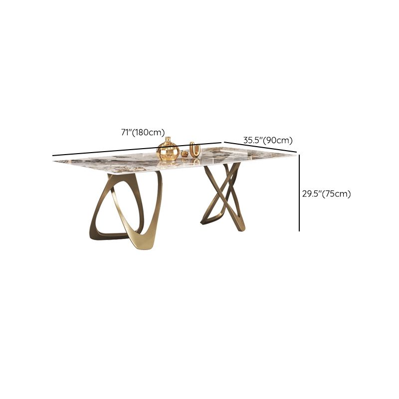 Nórdico 1/3/4/5/8 Piezas Juego de comedor Mesa de comedor de piedra rectangular para comedor