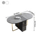 Sintered Stone Dining Table Modern Oval Drop-Leaf 59" Dining Table for Home Use Clearhalo ' dining_table' 'Dining Tables & Seating' 'Dining Tables' 'furn' 'furn_dining_table' 'Furniture' 'furniture_dining_table' 'Kitchen & Dining Furniture' 'kitchen&dining_furn' 'kitchen' 'kitchen_dining_table' 1200x1200_018358d6-1d79-462d-b9b9-b90ae1bc86b3