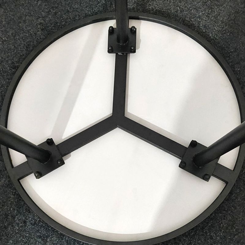 23.6" Tall Modern Round Slate Top Side Table Metal 3 Legs End Table