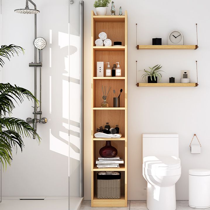 Estantería de madera cerrada estantería de esquina de casa minimalista moderna