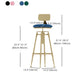 Nordic Style Metal Bar-stool Round Counter Bar Stool for Kitchen Clearhalo 'Bar Furniture' 'Bar Stools' 'bar_stools' 'furn' 'furn_bar_stools' 'Furniture' 'Kitchen & Dining Furniture' 1200x1200_018441b2-7663-4faa-8b2e-09d4f26a9e60