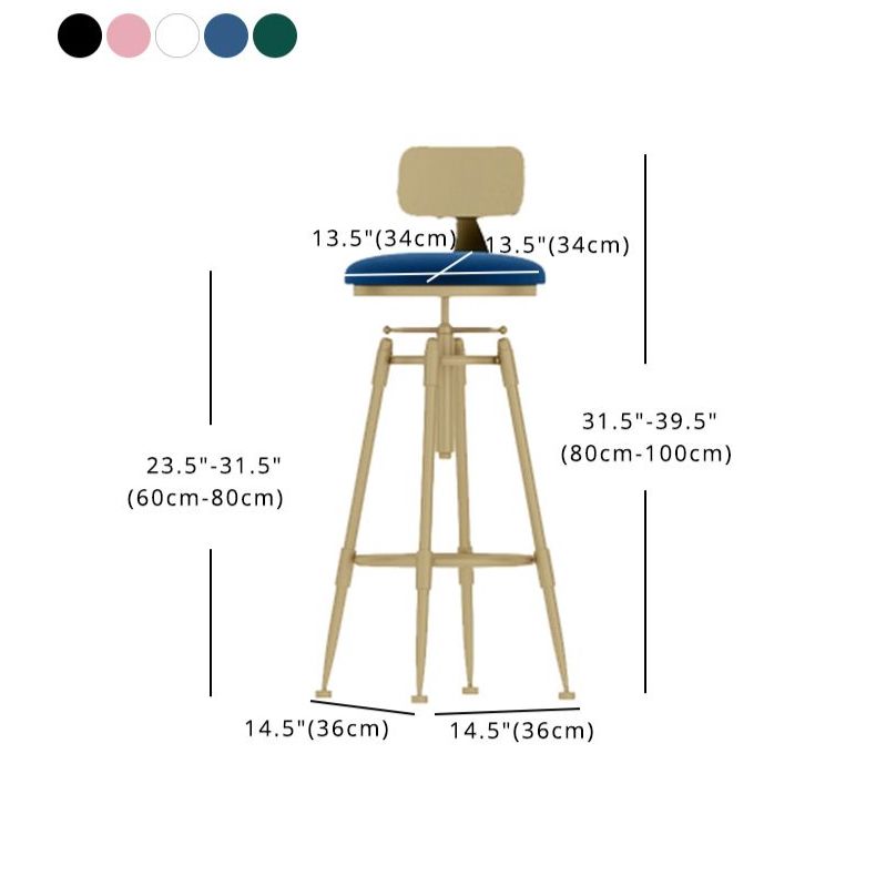 Nordic Style Metal Bar-stool Round Counter Bar Stool for Kitchen Clearhalo 'Bar Furniture' 'Bar Stools' 'bar_stools' 'furn' 'furn_bar_stools' 'Furniture' 'Kitchen & Dining Furniture' 1200x1200_018441b2-7663-4faa-8b2e-09d4f26a9e60
