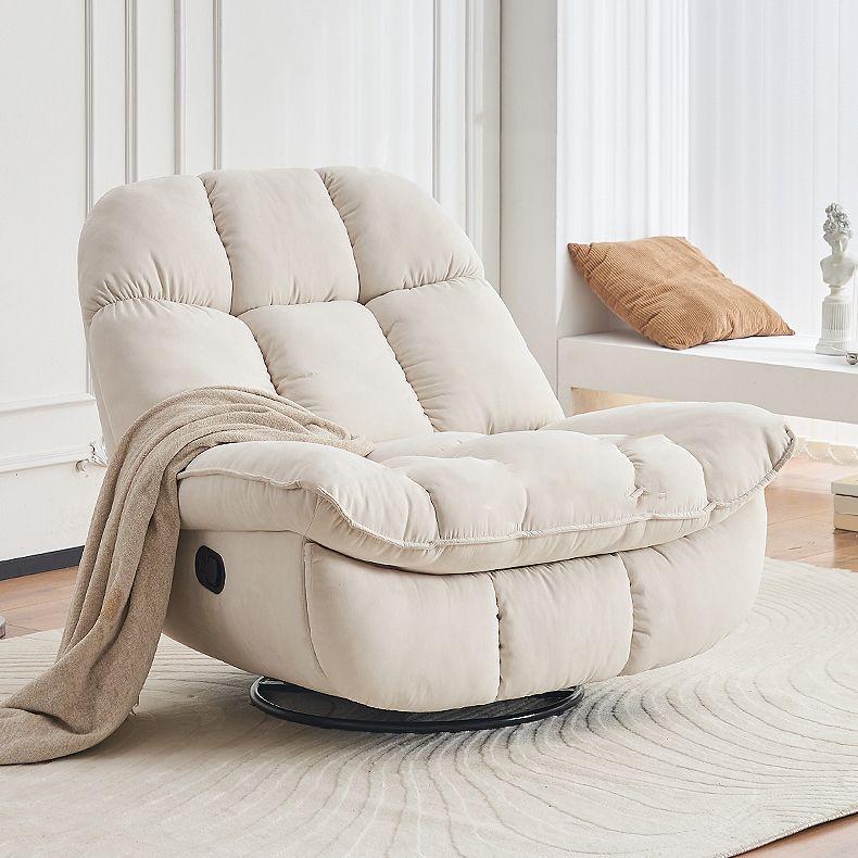 Modern Metal Frame Standard Recliner Solid Color Recliner Chair with Footrest Clearhalo 'Chairs & Seating' 'furn' 'furn_recliners' 'Furniture' 'Living Room Furniture' 'Recliners' 1200x1200_0184dd5c-34db-43a2-bca5-73bea13f6589