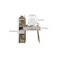 15" Wide Glam Vanity Table White Wooden Make-up Vanity with Drawer