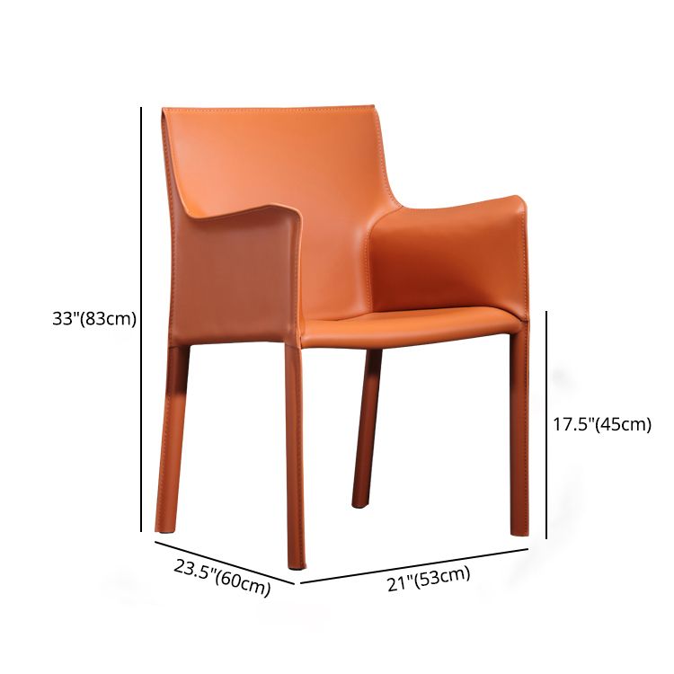 Faux Leather Modern Dining Chair Matte Finish Parsons Dining Arm Chair Clearhalo ' kitchen&dining_furn' 'Dining Chairs' 'Dining Tables & Seating' 'dining_chair' 'furn' 'furn_dining_chair' 'Furniture' 'furniture_dining_chair' 'Kitchen & Dining Furniture' 'kitchen' 1200x1200_01863f7d-ec99-4020-8feb-c98d8070eedb