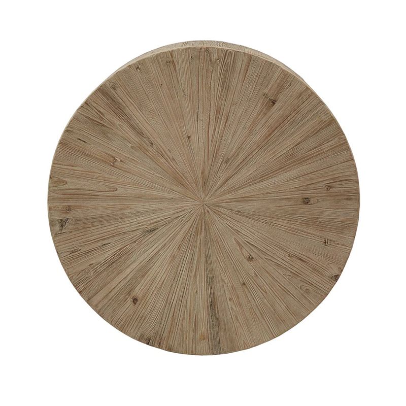 Table de coin rustique en bois massif rond