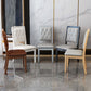 Contemporary Wood Dining Armless Chair Open Back Dining Side Chair