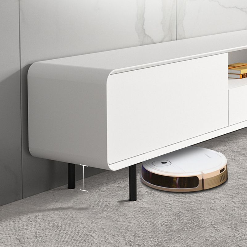 16 "D Consolet de stand de télévision moderne Cabinet télévisé à rangement ouvert, faux bois