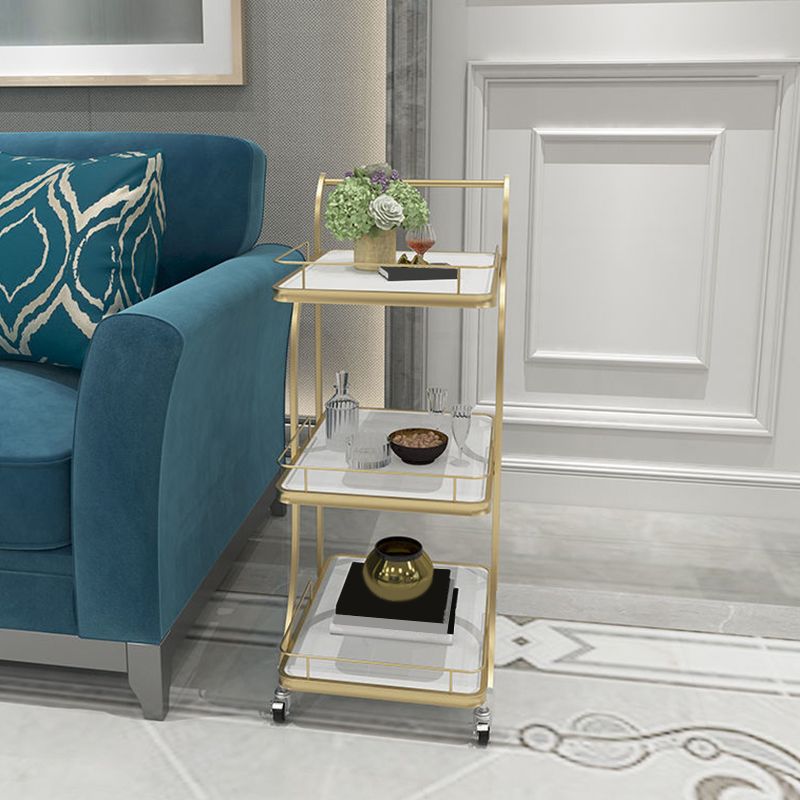 Contemporary Prep Table Rolling Rectangle Metal Prep Table for Kitchen Clearhalo 'furn' 'furn_kitchen_islands_carts' 'Furniture' 'Kitchen & Dining Furniture' 'Kitchen Islands & Carts' 'kitchen_islands_carts' 1200x1200_018a0df5-fb84-489e-8025-c512a077cd32