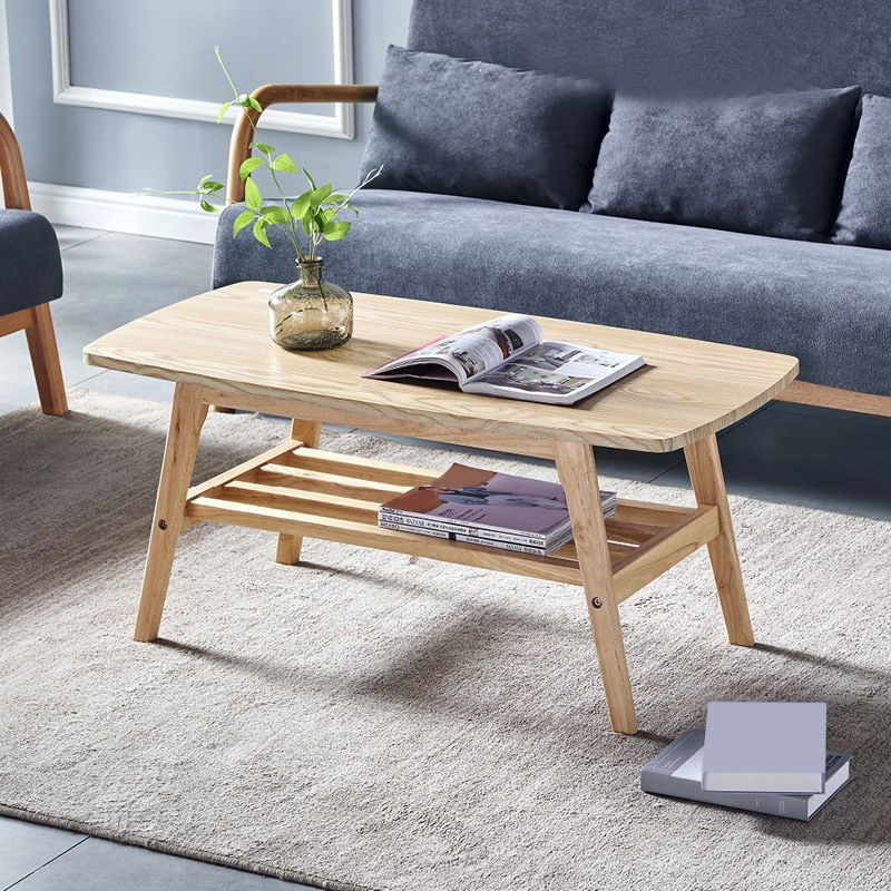 4 Legs 1 Coffee Table Modern Rectangular Solid Wood Coffee Table Clearhalo 'Coffee & Accent Tables' 'Coffee Tables' 'coffee_tables' 'furn' 'furn_coffee_tables' 'Furniture' 'Living Room Furniture' 1200x1200_018ae0b4-ecf2-47c0-9f7d-5d83c3511557