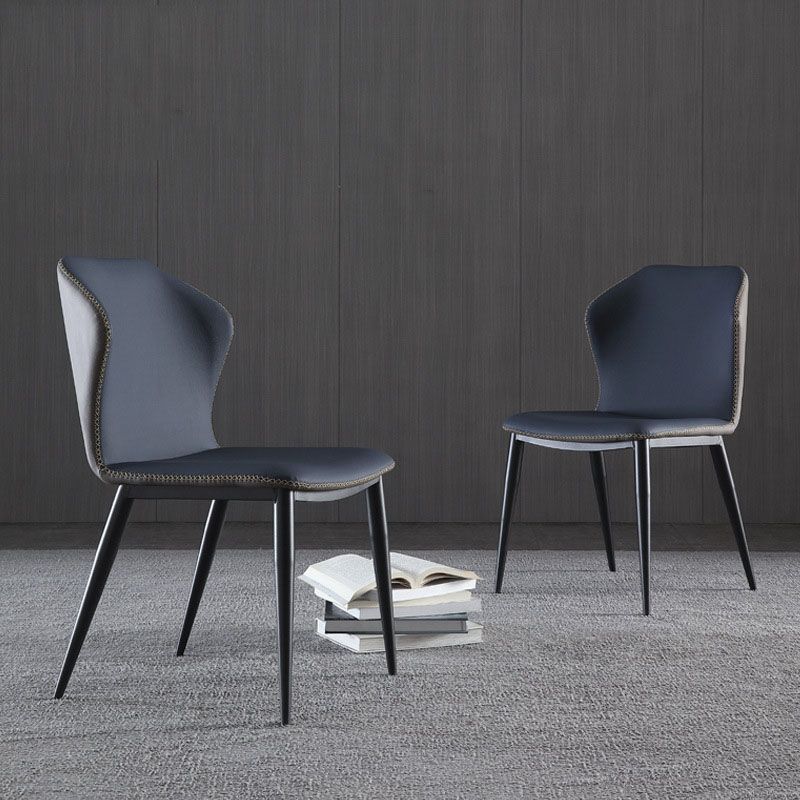 Industrial Style Wingback Chairs Leather Dining Chairs for Home (Set of 2) Clearhalo ' kitchen&dining_furn' 'Dining Chairs' 'Dining Tables & Seating' 'dining_chair' 'furn' 'furn_dining_chair' 'Furniture' 'furniture_dining_chair' 'Kitchen & Dining Furniture' 'kitchen' 1200x1200_018d4efc-ff0c-4fa6-8b4c-8bb4ae3d8e37