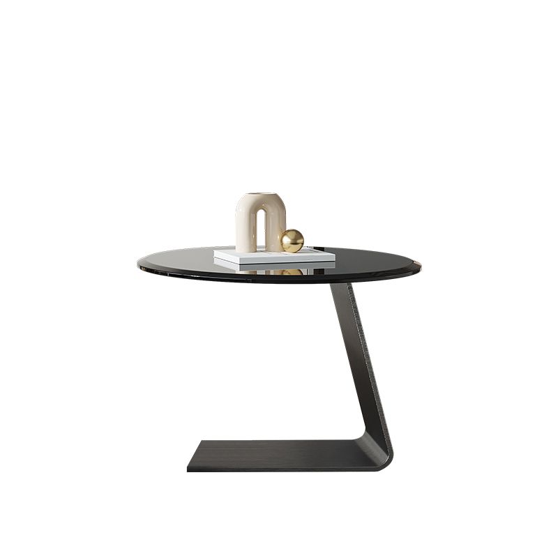 Drum Base Design Cocktail Table Rock Plate/tempered Glass Desktop Coffee Table Clearhalo 'Coffee & Accent Tables' 'Coffee Tables' 'coffee_tables' 'furn' 'furn_coffee_tables' 'Furniture' 'furniture_coffee_tables' 'Living Room Furniture' 1200x1200_018e2798-2cfd-4413-9637-b621d6e16763