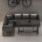 Industrial Style Black Dining Table Sintered Stone Dining Table with Black Frame Clearhalo 'Dining Tables & Seating' 'Dining Tables' 'dining_table' 'furn' 'furn_dining_table' 'Furniture' 'furniture_dining_table' 'Kitchen & Dining Furniture' 'kitchen' 'kitchen_dining_table' 1200x1200_018e65bb-a07f-4ae3-b54c-7f3635549d8f